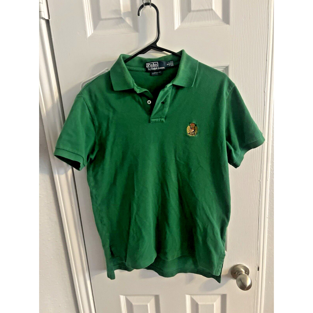 Polo Ralph Lauren Rowing Club Rugby Shirt Men's Small Green Custom Slim Fit